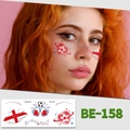 Temporary England flag face tattoo stickers for soccer fans and match day celebrations - England Theme (BE-158)