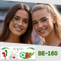 Portugal themed temporary face tattoos for soccer fans with national flag patterns - Portugal Theme (BE-160)