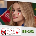 Japan flag temporary tattoo set for football fans face paint makeup accessory - Japan Theme (BE-161)