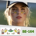 Temporary face tattoos featuring cartoon fox and football motifs for soccer fan support - Cartoon Fox (BE-164)