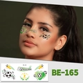 Soccer themed face tattoo stickers set for fans party with ball and star designs BE-165 - Soccer Trophy (BE-165)