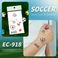 Japan flag soccer temporary tattoos for fans featuring football designs and hearts - Japan (EC-918)