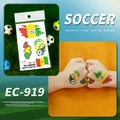 Senegal flag temporary tattoo stickers with lion and soccer ball designs for fans - Senegal (EC-919)