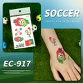 Portugal soccer fan temporary tattoos with flag, football and rooster heart designs - Portugal (EC-917)
