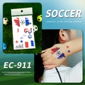 French flag temporary tattoos for football fans featuring national motifs and roosters - France (EC-911)