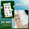 Mexico football theme temporary tattoo set with flag and soccer ball designs for fans - Mexico (EC-909)