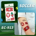 Morocco national flag and lion head temporary football tattoos for fans and events - Morocco (EC-913)