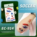 Netherlands flag temporary tattoo set for football fans and soccer parties, 80-100 characters - Netherlands (EC-914)