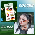 German flag temporary tattoo set for soccer fans with heart and football motifs - Germany (EC-922)