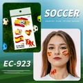 Spain football team temporary tattoo stickers set for fans face and body decoration - Spain (EC-923)