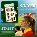 Belgium flag temporary tattoos for soccer fans including heart and football designs - Belgium (EC-927)