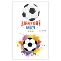 Tatuaggi temporanei impermeabili per tifosi di calcio con palloni e stelle decorative - Stile Slogan Tifoso di Calcio (EC-040)