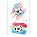 Waterproof world football fan temporary tattoos with colorful athletic design, style EC-041 - Graffiti Competitive Soccer Style (EC-041) / 120*75mm
