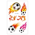 Waterproof football tattoo stickers with orange and pink flame patterns for soccer fans - Colorful Flame Soccer Style (EC-043) / 120*75mm