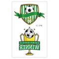 Waterproof football tattoo sticker featuring championship trophy and club crest design - Champion Club Soccer Style (EC-048) / 120*75mm