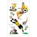Waterproof football temporary tattoos with trophy and cartoon player designs - Sports Equipment Collection Style (EC-049) / 120*75mm