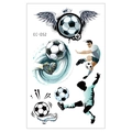 Waterproof football temporary tattoo stickers set with crown and athlete designs - Crown Glory Soccer Style (EC-052) / 120*75mm