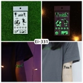 Leuchtende Fußball-Tattoo-Aufkleber Ei-331 mit Pokal- und Spielersilhouetten-Motiv - Fußball-Stil (Ei-331)