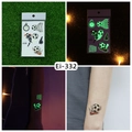 Leuchtendes Fußball-Tattoo für Sportfans mit Glow-in-the-Dark-Effekt für Nachtspiele - Fußball-Stil (Ei-332)