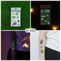 Tatouages de football lumineux pour fans montrant l'effet de jour et phosphorescent - Style de Football (Ei-333) / 120x75mm