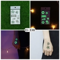 Tatouages temporaires lumineux football Ei-338 avec effet fluo vert pour le sport - Style de Football (Ei-338) / 120x75mm