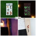 Tatouages temporaires lumineux de basketball avec silhouettes et motifs pour la peau - Style de Basketball (Ei-342) / 120x75mm