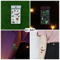 Tatouage temporaire basket-ball phosphorescent imperméable modèle Ei-347 SKU stickers - Style de Basketball (Ei-347) / 120x75mm