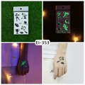 Tatouages temporaires de football américain lumineux avec des motifs de rugby néon - Style de Football Américain (Ei-353) / 120x75mm