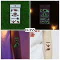 Tatouages temporaires lumineux football américain avec casques et joueurs pour le sport - Style de Football Américain (Ei-355) / 120x75mm
