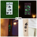 Tatouages rugby lumineux pour enfants avec motifs de casque et ballon brillants - Style de Football Américain (Ei-356) / 120x75mm