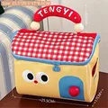 Bolsa de almuerzo amarilla con forma de casita, tapa de cuadros rojos y medidas - Bolsa Térmica de Casa de Dibujos Animados - Amarillo