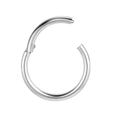 Polished silver stainless steel hinged segment ring for nose and ear piercings - 1.2x6mm / Steel