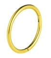 Polished golden 316L stainless steel seamless segment ring for body piercing - 1.2x6mm / Gold