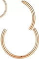 Seamless rose gold clicker ring featuring a hinged segment for body piercing jewelry - 1.2x6mm / Rose Gold