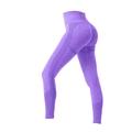 Legging de yoga violet sans couture à taille haute avec empiècements en maille filet - Violet