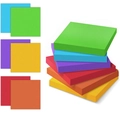 Colorful square self-adhesive sticky notes in six bright colors for creative DIY crafts - Solid Color