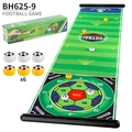 Gioco portatile di curling da tavolo con tappetino pieghevole e 6 dischi scorrevoli - Stile Calcio da Battaglia / 120cm x 30cm