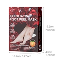 Exfoliating foot peel mask with 25% AHA and 2% BHA peach extract in 5 pairs box - Five Pair Box Set