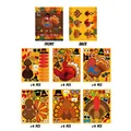 24-piece Thanksgiving DIY turkey sticker set with 6 cartoon designs for kids - 25 Sheets (Includes Cover) / 6 Designs - SQ Thanksgiving Emoji Stickers