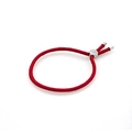 Minimalistisches rotes geflochtenes Armband mit verstellbarer silberfarbener Schnalle - Weinrotes Milan Seil Armband Typ C