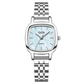 Orologio al quarzo da donna con quadrante in madreperla azzurra e cinturino in acciaio - Cassa Argento Quadrante Blu Chiaro Cinturino Argento