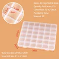 Transparent 36-grid PP plastic storage box for organizing small crafts and components - 1.8 High Slot 36-Compartment (20x16.5x1.8cm)