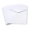 Pack of square white envelopes with elegant triangular flaps for greeting cards - White Square Envelope