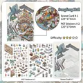 DIY Chinese vintage style architectural stickers set with PET material scenery card - Matsukaze-do (43rd Installment Of Today's Open Business)