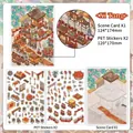 Traditional Chinese wedding theme DIY sticker set with PET sheets and scene card - Wedding Hall (open For Business Today 43rd Session)