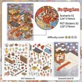 3D Chinese style Fuqing Building DIY sticker set with lion dance and PET scene decals - Fuqinglou Restaurant (open For Business Today #43)