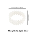 Detailed size and weight specs for a wide elastic faux pearl braided bracelet - B3277 Five Rows