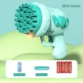 Mint green 32-hole astronaut bubble gun set with accessories and batteries included - 32-Hole Green (With Batteries & Solution)