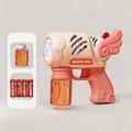 Pink angel-themed electric bubble gun set with wings, bubble solution, and batteries - Big Angel Pink (With Batteries & Solution)