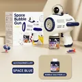 Space Astronaut automatic electric bubble gun in space blue finish for kids - Astronaut Blue Gift Box (With Solution)